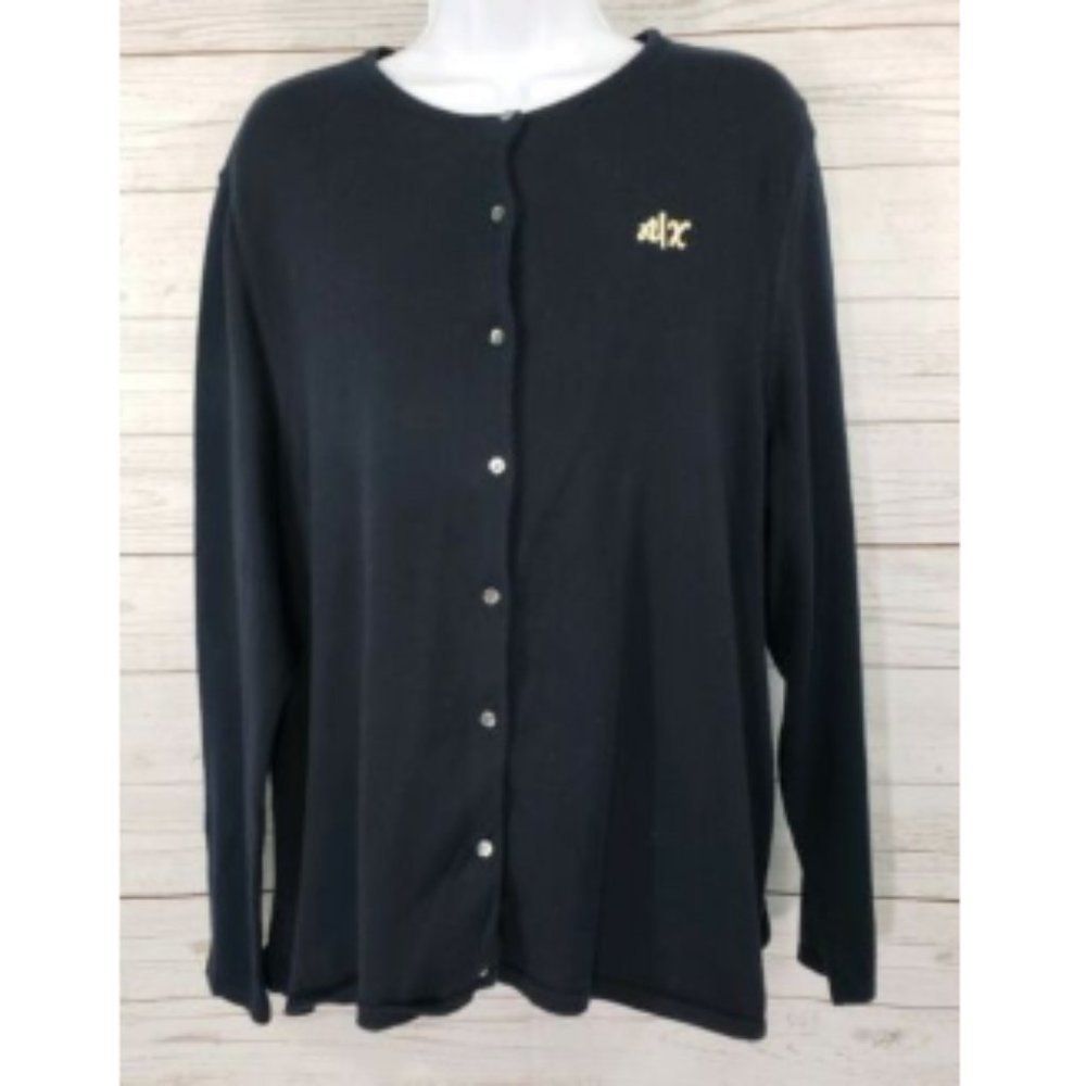 Armani Exchange Cardigan Women Navy Button Down Lo